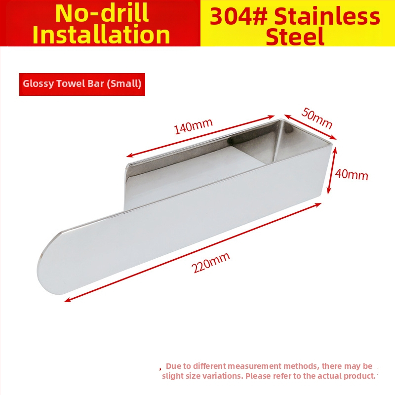 Oțel inoxidabil 304 — suport european pentru prosoape, montaj cu adeziv, fără găuri, sarcină de 5 kg