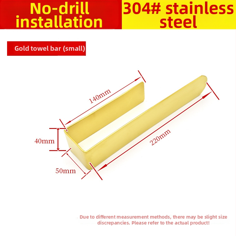 Oțel inoxidabil 304 — suport european pentru prosoape, montaj cu adeziv, fără găuri, sarcină de 5 kg