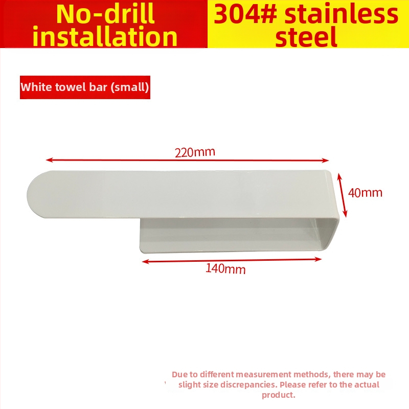 Oțel inoxidabil 304 — suport european pentru prosoape, montaj cu adeziv, fără găuri, sarcină de 5 kg