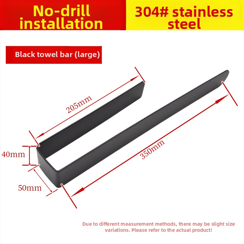 Oțel inoxidabil 304 — suport european pentru prosoape, montaj cu adeziv, fără găuri, sarcină de 5 kg