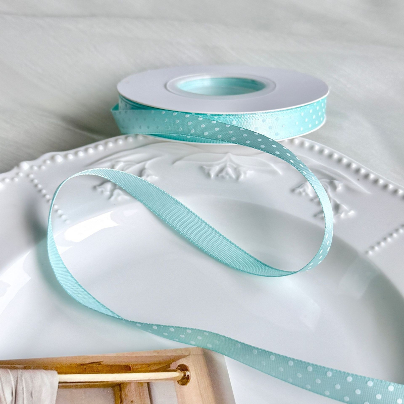 Poliészter pöttyös szalag hajdíszekhez és ajándékcsomagoláshoz – DIY dekoratív szalag
