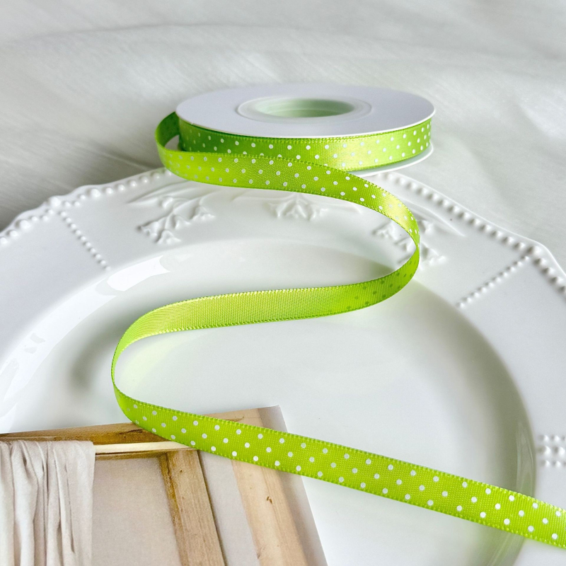 Poliészter pöttyös szalag hajdíszekhez és ajándékcsomagoláshoz – DIY dekoratív szalag