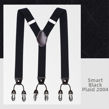 kaidvll Bretele tip Y pentru bărbați, cu 6 clipsuri, lungime reglabilă, bretele încrucișate, elastice puternice