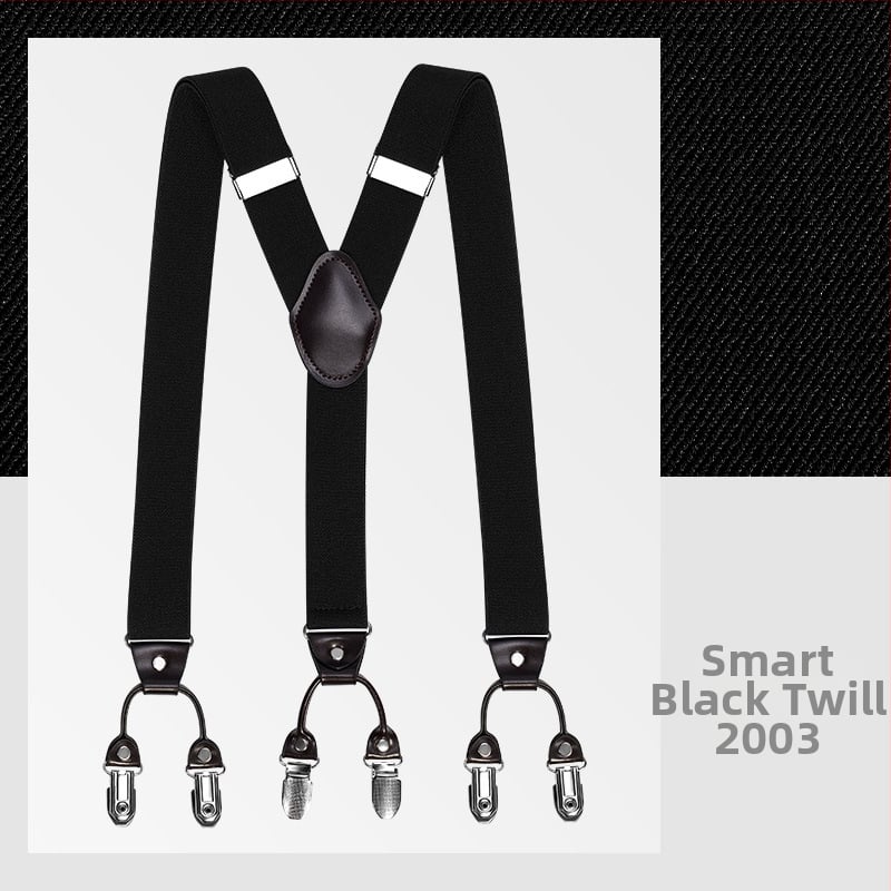 kaidvll Bretele tip Y pentru bărbați, cu 6 clipsuri, lungime reglabilă, bretele încrucișate, elastice puternice