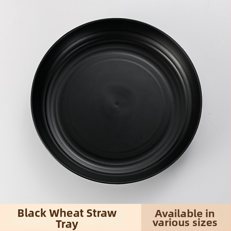 Nordic кръгли чинии от пшенична слама - комплект за дома, модерен стил и едноцветен дизайн; кръгли чинии с възможност за печат на лого и персонализация; неподходящи за микровълнова фурна.