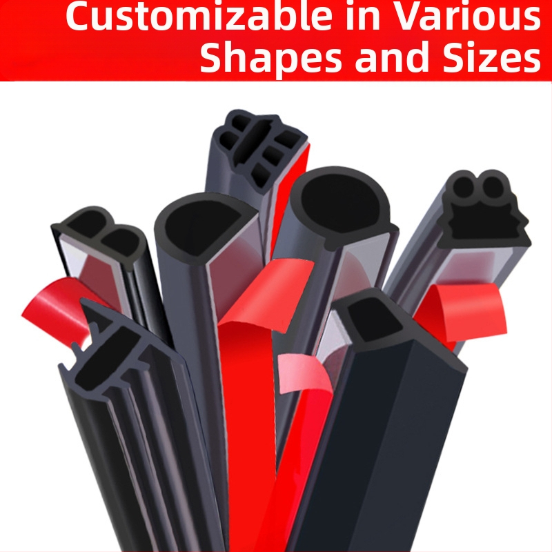 Автомобилен уплътнител за врата от гума, дизайн с пет и шест отвора, шумоизолационен и водоустойчив, за различни модели