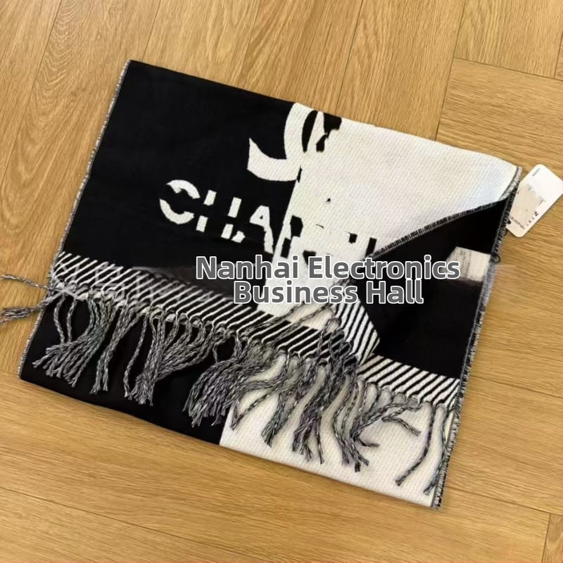 Kootud jacquard sall, kahekülgne, kunstlik kašmir ja puuvillane alus