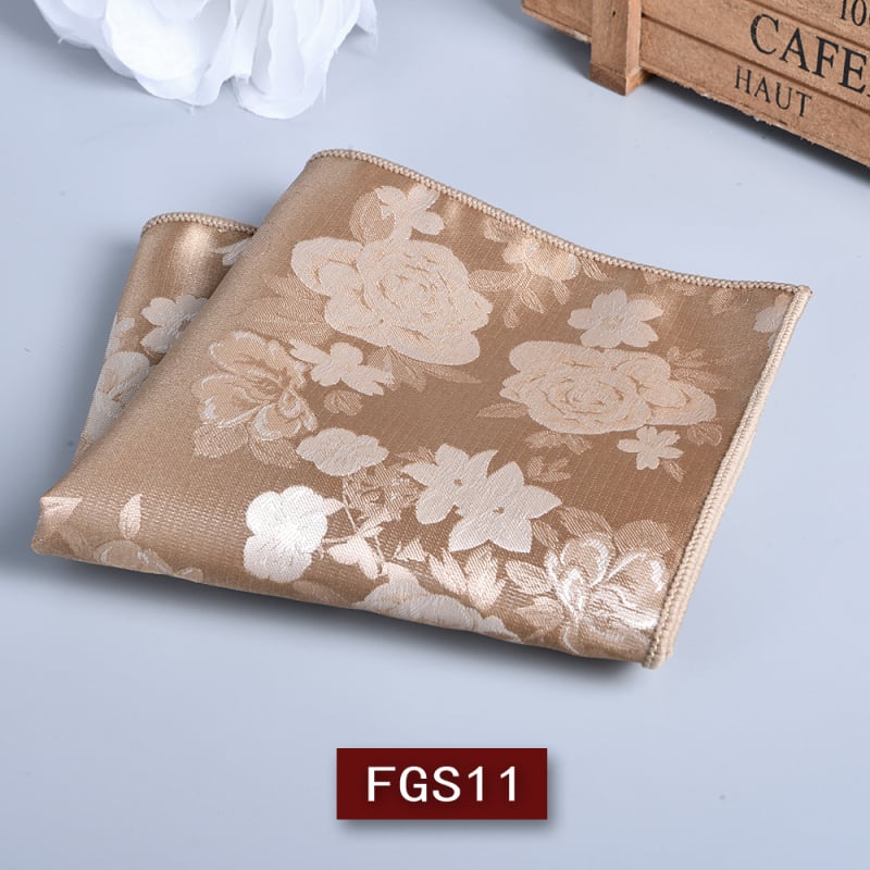 Vyrinė kišeninė servetėlė kostiumui, jacquard Paisley raštas, poliesterio pluoštas, administracinio stiliaus, lankstymo stilius, 2025 metų žiema