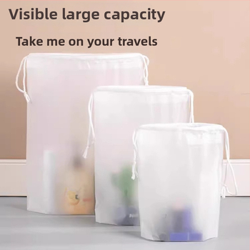 Cestovná úložná taška s vodotesnou šnúrkou, prachotesný organizér na cestovanie, kozmetika, kuchyňa, stôl, spálňa