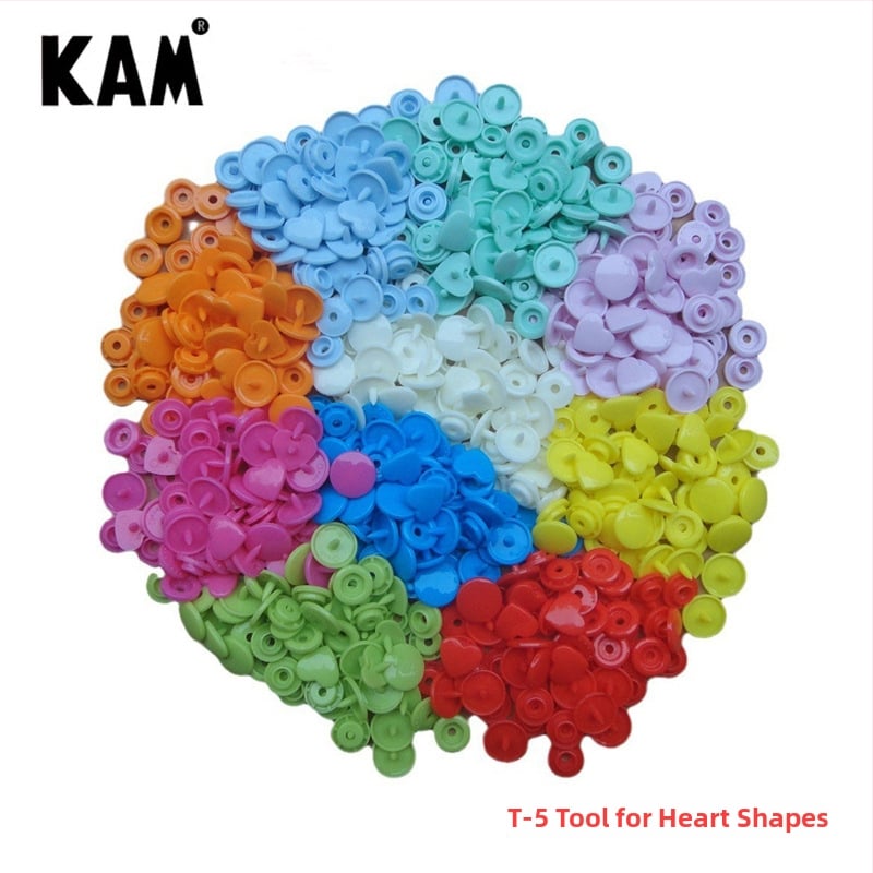 Hualian KAM марка T5 щракващо копче, от смолна пластмаса, подходящо за палта, дънки и чанти