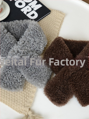 Geantă Dumpling din lână artificială de miel, închidere cu fermoar, căptușeală din piele sintetică, stil urban simplu, Iarnă 2025