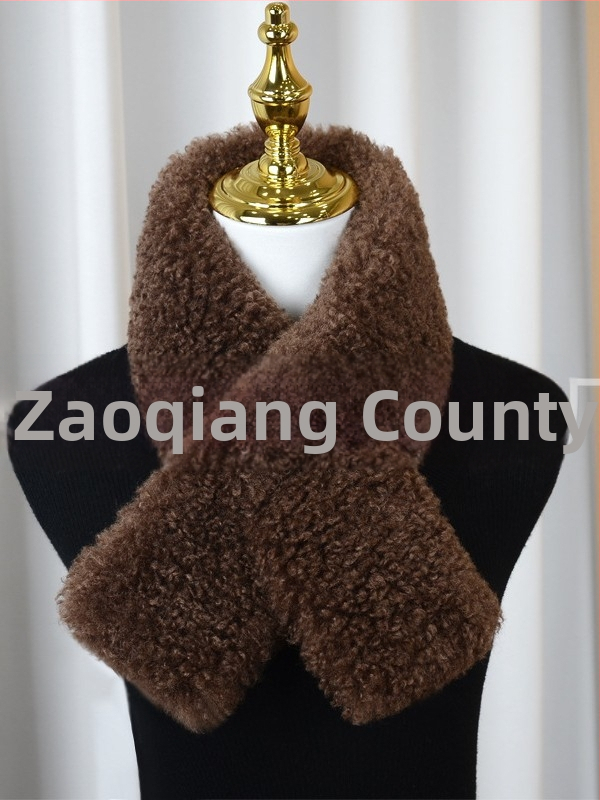 Geantă Dumpling din lână artificială de miel, închidere cu fermoar, căptușeală din piele sintetică, stil urban simplu, Iarnă 2025