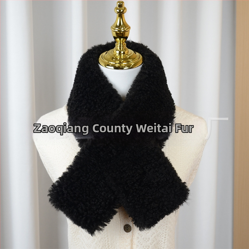 Geantă Dumpling din lână artificială de miel, închidere cu fermoar, căptușeală din piele sintetică, stil urban simplu, Iarnă 2025