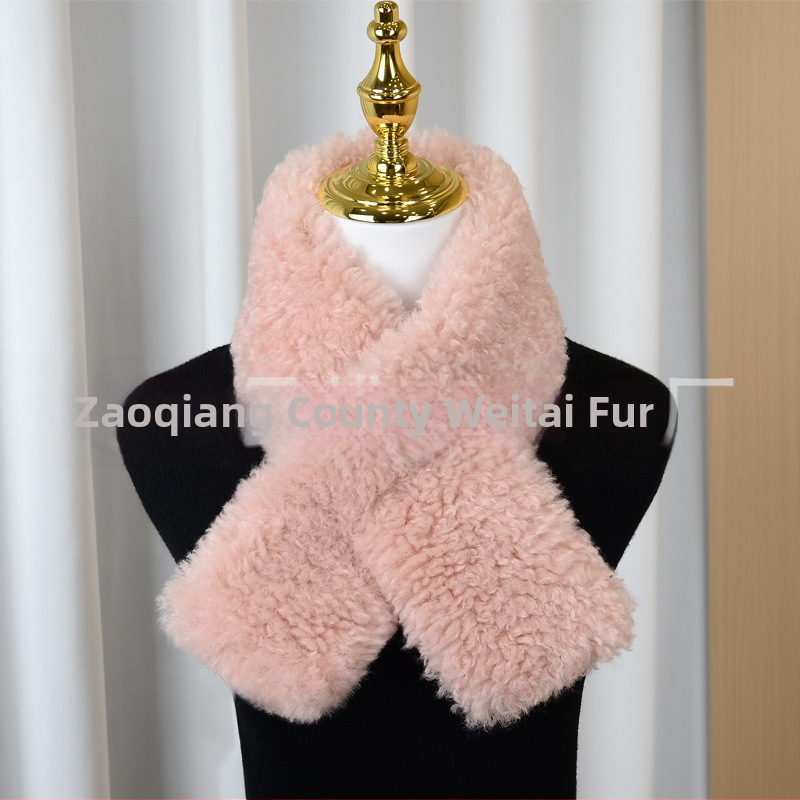 Geantă Dumpling din lână artificială de miel, închidere cu fermoar, căptușeală din piele sintetică, stil urban simplu, Iarnă 2025