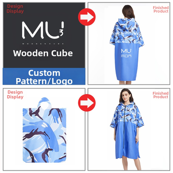 Mikropluošto kapučio pončo chalatas baseinui, greitai džiūsta, 150D siūlai, svoris 500 g ar daugiau, pritaikymas galimas