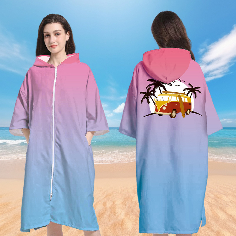 Μικροϊφίμπερ καυκούλα Poncho μπουρνούζι για κολύμβηση, γρήγορο στέγνωμα, 150D νήμα, βάρος 500 g+, Διαθεσιμότητα προσαρμογής