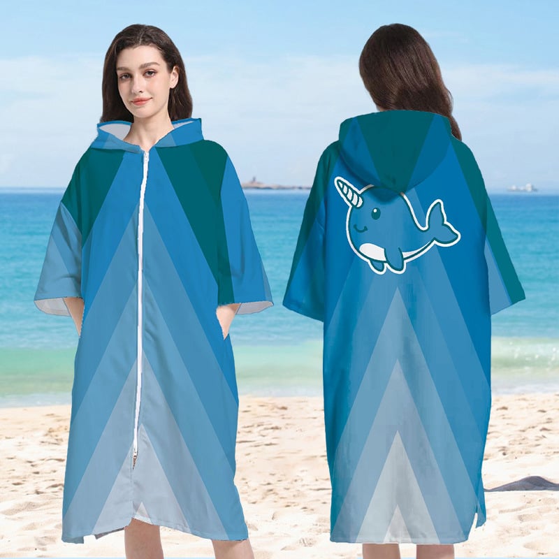 Μικροϊφίμπερ καυκούλα Poncho μπουρνούζι για κολύμβηση, γρήγορο στέγνωμα, 150D νήμα, βάρος 500 g+, Διαθεσιμότητα προσαρμογής