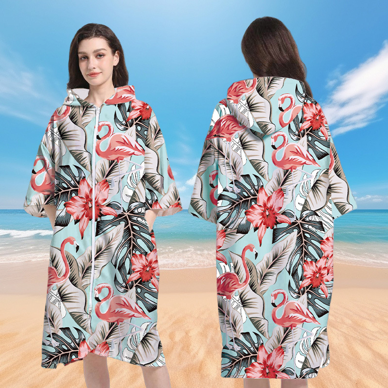 Μικροϊφίμπερ καυκούλα Poncho μπουρνούζι για κολύμβηση, γρήγορο στέγνωμα, 150D νήμα, βάρος 500 g+, Διαθεσιμότητα προσαρμογής