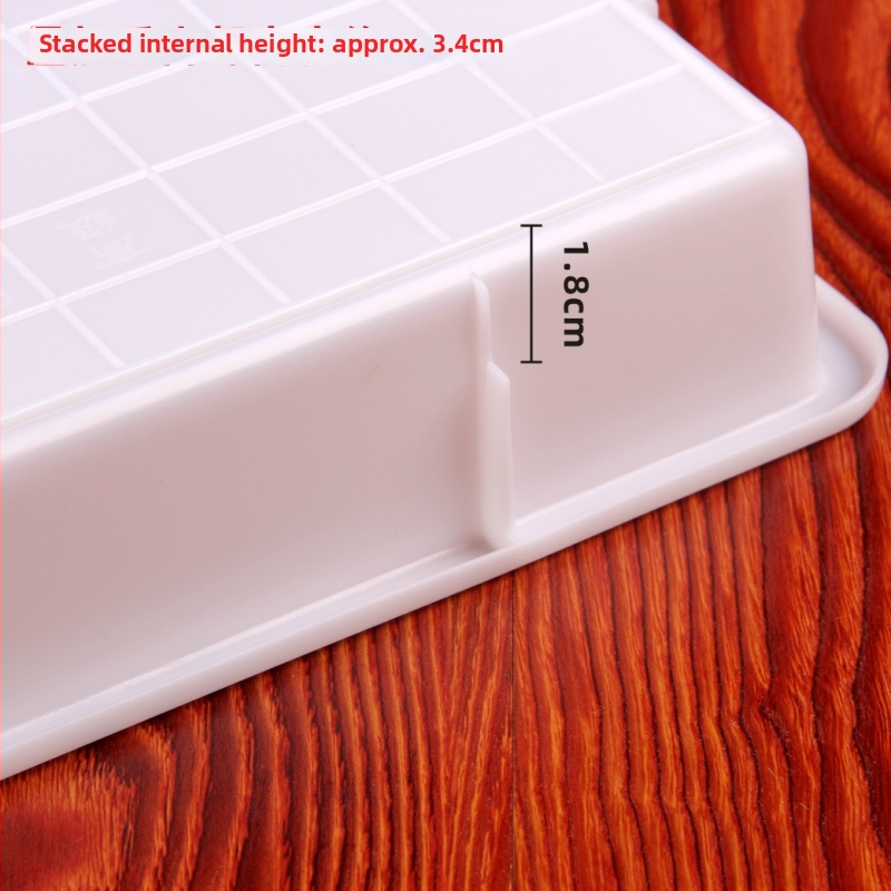 Plastová obdĺžniková tácka na jedlo, skladacia, jednobarevný dizajn, čínske štýl