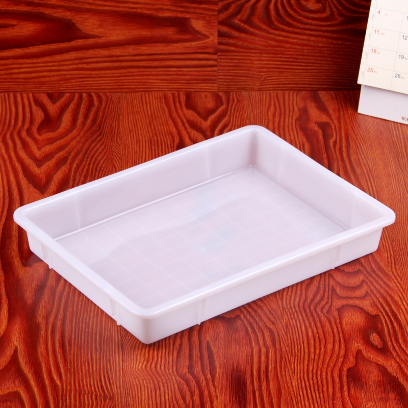 Plastová obdĺžniková tácka na jedlo, skladacia, jednobarevný dizajn, čínske štýl