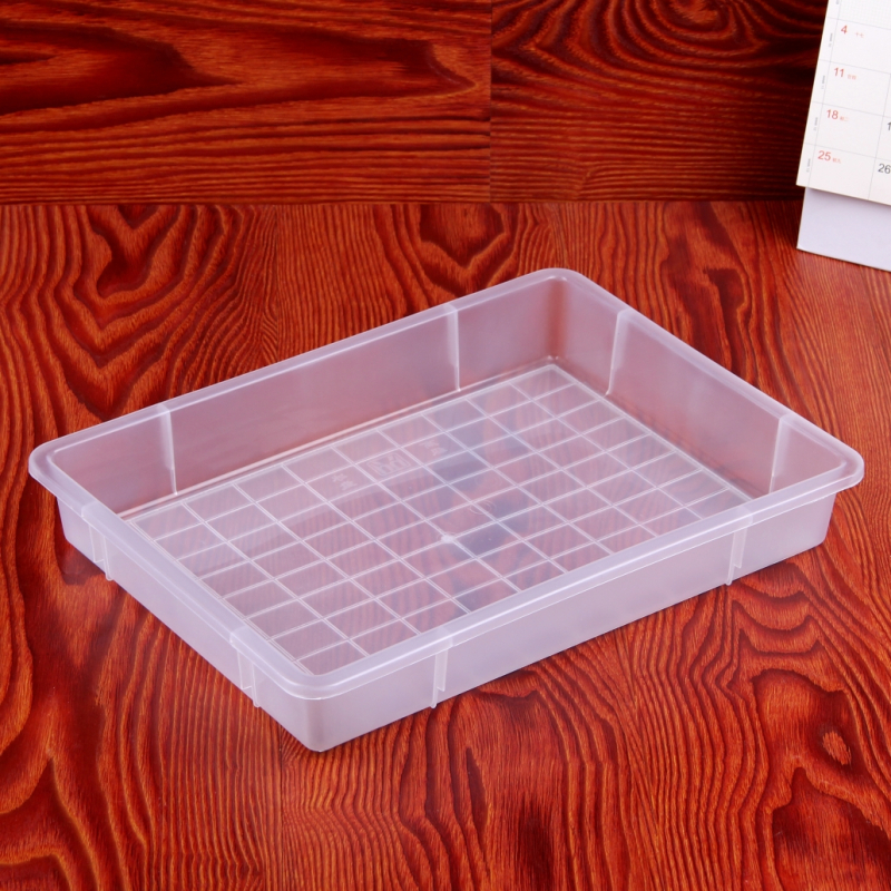 Plastová obdĺžniková tácka na jedlo, skladacia, jednobarevný dizajn, čínske štýl