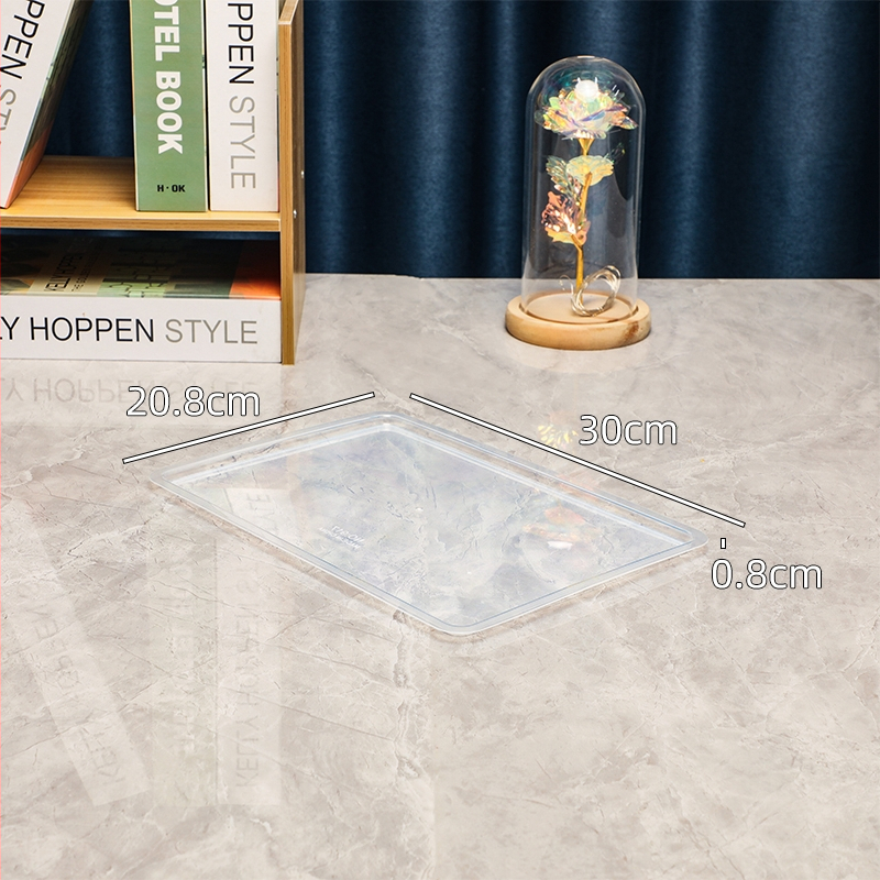 Plastová obdĺžniková tácka na jedlo, skladacia, jednobarevný dizajn, čínske štýl