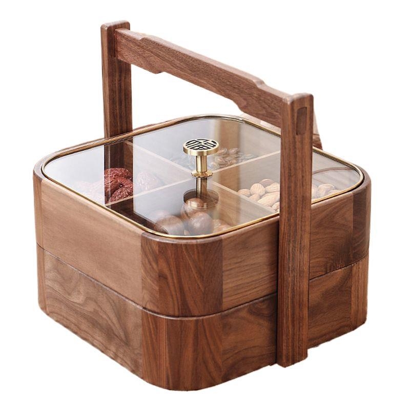 Fa gyümölcstál modern minimalista stílusban, kockás mintával, 2025-ben debütált.