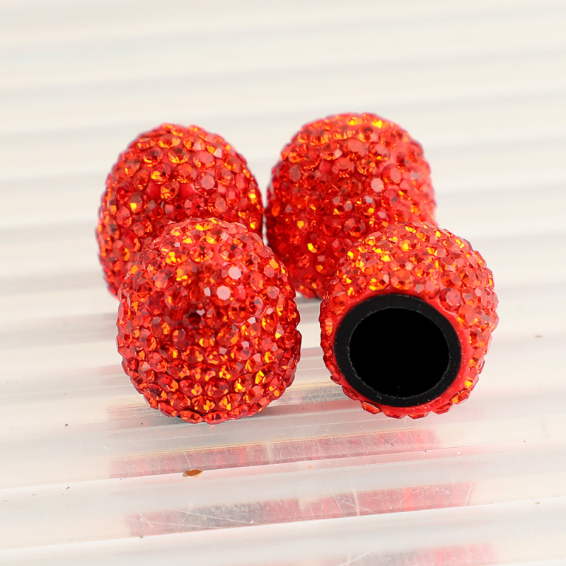 Automobilių vožtuvo dangtelis – deimantais inkrustuotas, bekamerinis ventilis, guminis, su sriegimu, universalus