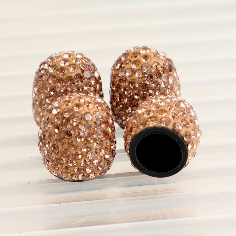 Automobilių vožtuvo dangtelis – deimantais inkrustuotas, bekamerinis ventilis, guminis, su sriegimu, universalus