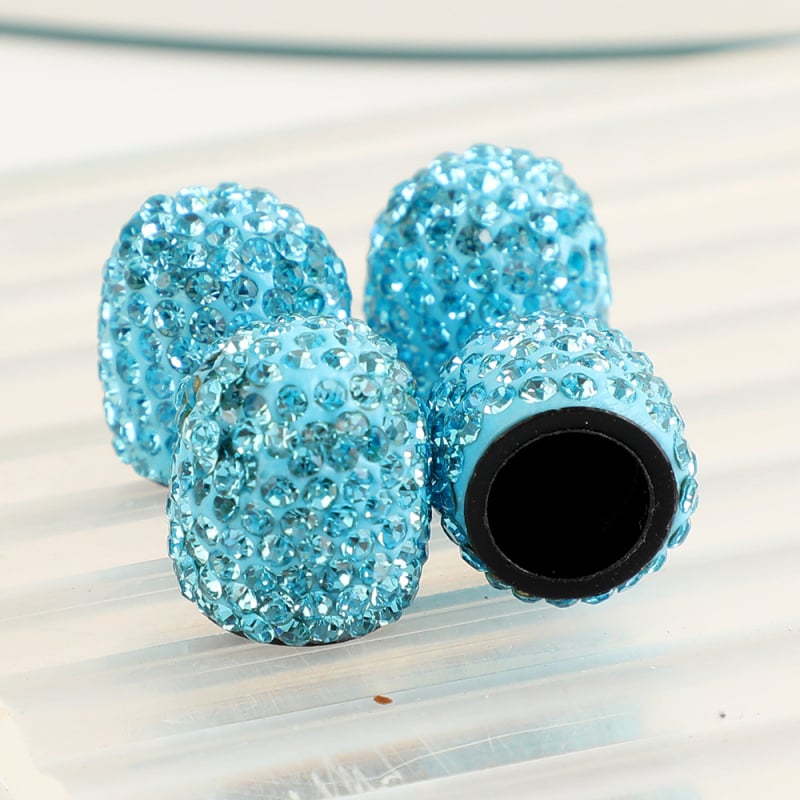 Automobilių vožtuvo dangtelis – deimantais inkrustuotas, bekamerinis ventilis, guminis, su sriegimu, universalus