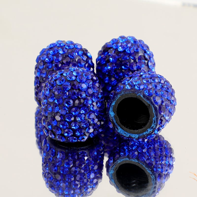 Automobilių vožtuvo dangtelis – deimantais inkrustuotas, bekamerinis ventilis, guminis, su sriegimu, universalus