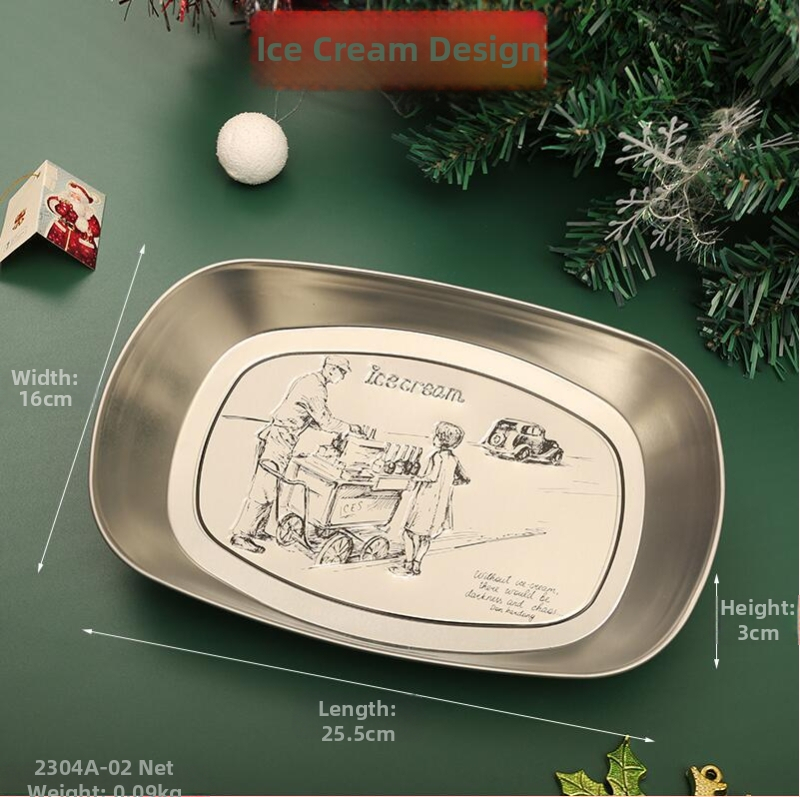 Master Gu, csónak alakú fémtál gyümölcsökhöz, retro luxus fém snack tál, 2022-ben kiadva