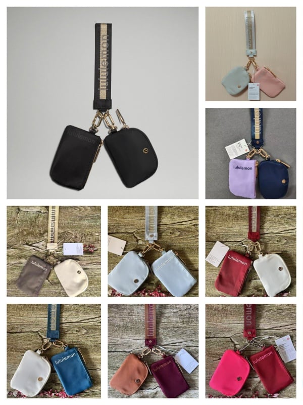 Zárható kulcstartó kézitáska – uniszex, nylon, betűs mintázat, városi egyszerű stílus, bélés nylon, légáteresztő, vízálló, 2024 tavasz