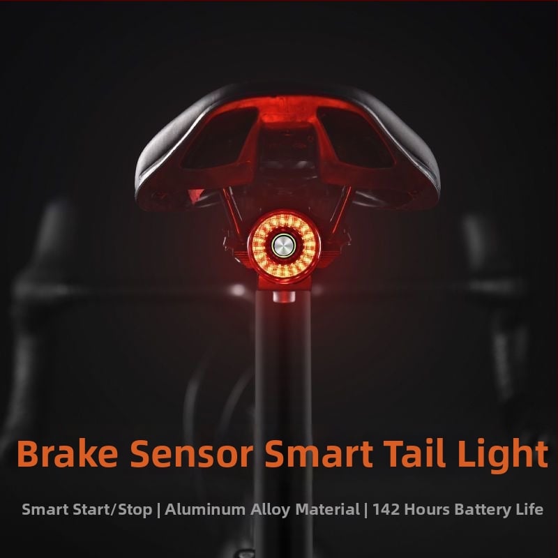 Lumaiwei SR1 velosipēda aizmugurējā luktura ar Type-C uzlādi un gudru bremžu sensoru kalnu velosipēdam