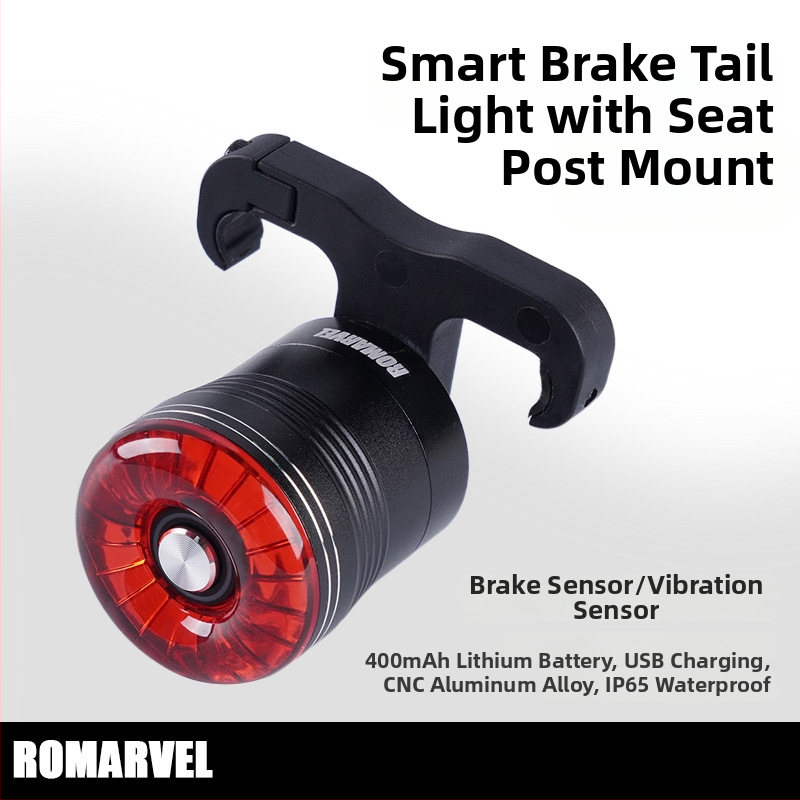 Lumaiwei SR1 velosipēda aizmugurējā luktura ar Type-C uzlādi un gudru bremžu sensoru kalnu velosipēdam