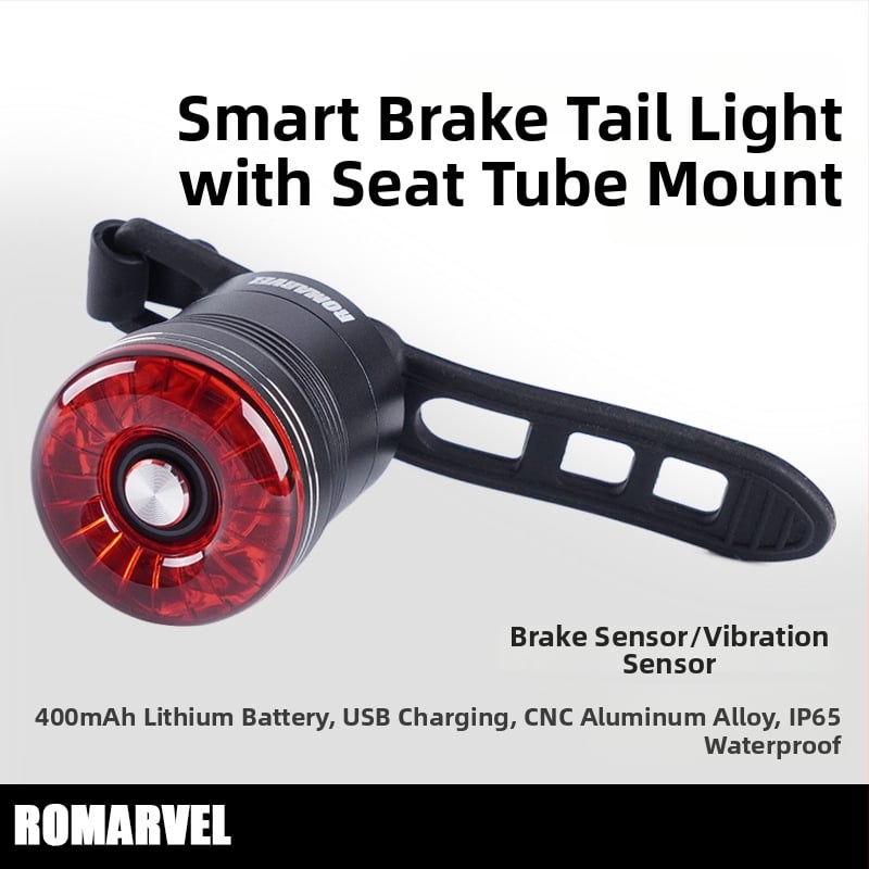 Lumaiwei SR1 velosipēda aizmugurējā luktura ar Type-C uzlādi un gudru bremžu sensoru kalnu velosipēdam