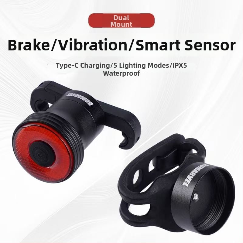 Lumaiwei SR1 velosipēda aizmugurējā luktura ar Type-C uzlādi un gudru bremžu sensoru kalnu velosipēdam