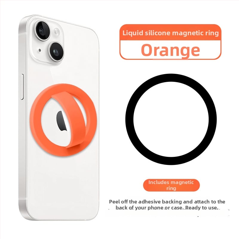 Magnetiline sõrme-rõngas telefoni tagaküljel koos hoidikuga, vedel silikoon, universaalne kukkumise ja libisemise kaitse, 20 g, rõnga paksus 5 mm, kohandamine saadaval