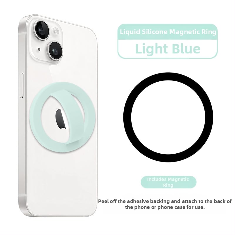 Magnetiline sõrme-rõngas telefoni tagaküljel koos hoidikuga, vedel silikoon, universaalne kukkumise ja libisemise kaitse, 20 g, rõnga paksus 5 mm, kohandamine saadaval