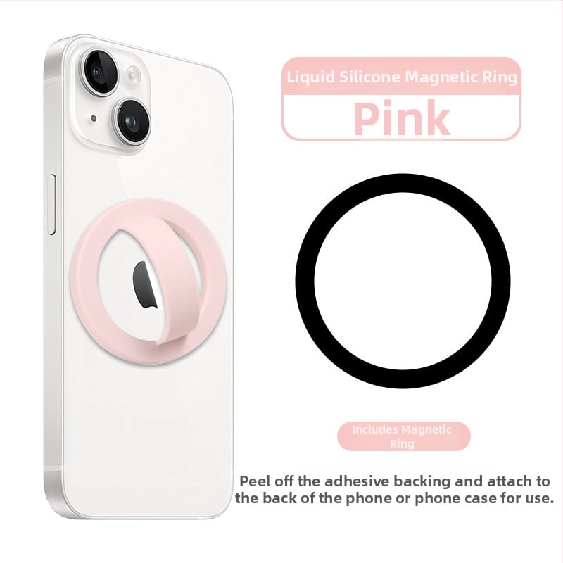 Magnetiline sõrme-rõngas telefoni tagaküljel koos hoidikuga, vedel silikoon, universaalne kukkumise ja libisemise kaitse, 20 g, rõnga paksus 5 mm, kohandamine saadaval