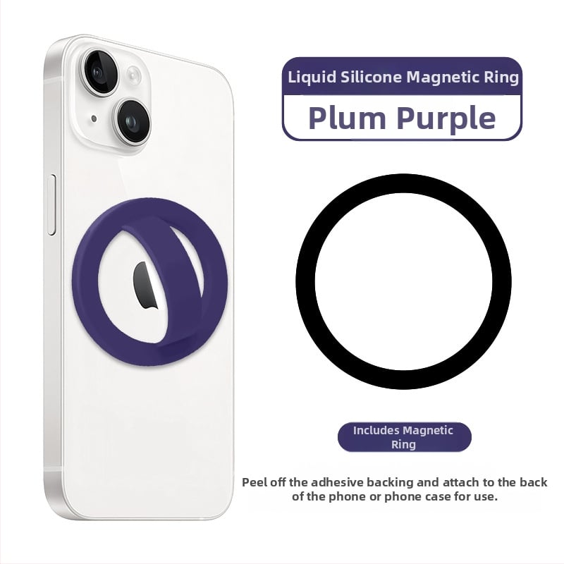 Magnetiline sõrme-rõngas telefoni tagaküljel koos hoidikuga, vedel silikoon, universaalne kukkumise ja libisemise kaitse, 20 g, rõnga paksus 5 mm, kohandamine saadaval