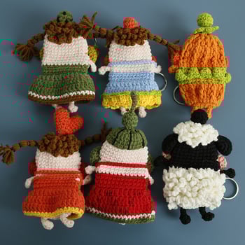 Kézzel kötött gyapjú kulcstartó táska, anime minta, lélegző, bélés nélküli, tavasz 2025