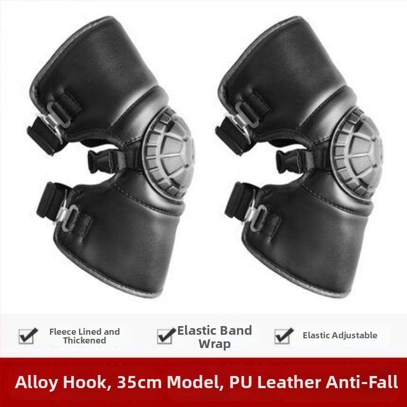 Унисекс наколенки за мотоциклет със вълнена подплата, ветроустойчива зимна защита за колоездене