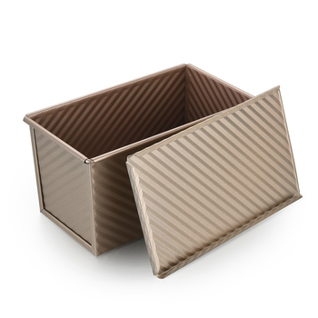 Ορθογώνια αντικολλητική φόρμα για ψωμί με καπάκι