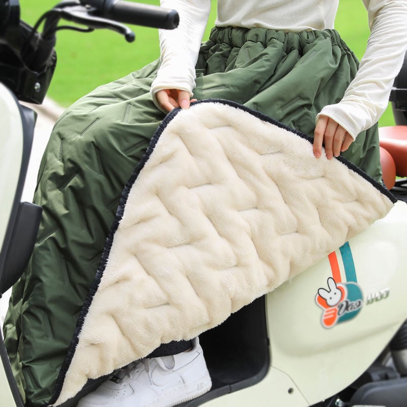 Женски крачни покрития за електрически велосипед, ветроустойчиви и водоустойчиви, дебело подплатени флис с пола за есенно‑зимно каране