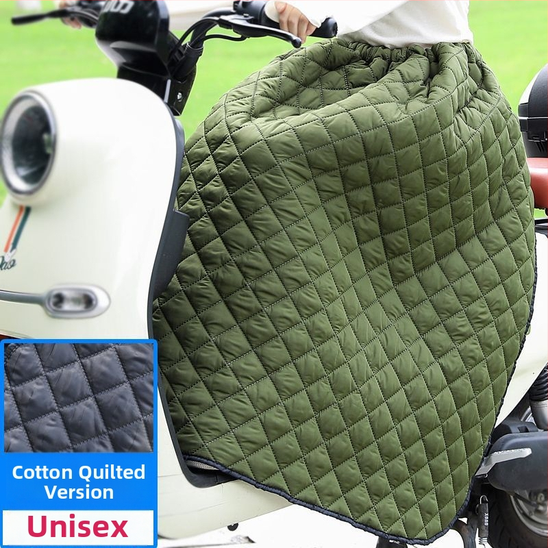 Женски крачни покрития за електрически велосипед, ветроустойчиви и водоустойчиви, дебело подплатени флис с пола за есенно‑зимно каране