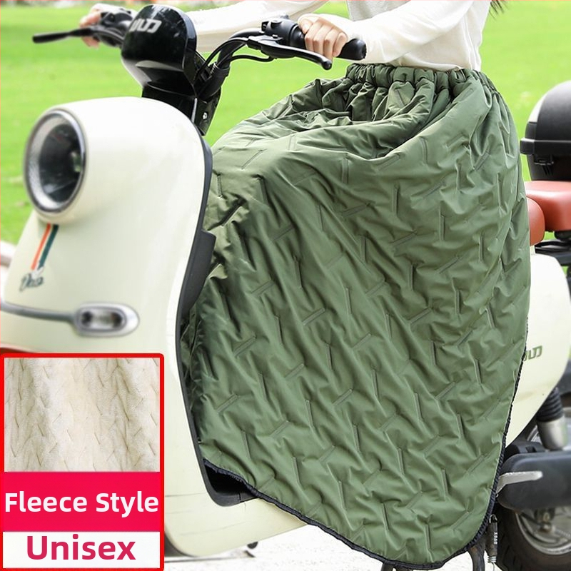 Женски крачни покрития за електрически велосипед, ветроустойчиви и водоустойчиви, дебело подплатени флис с пола за есенно‑зимно каране