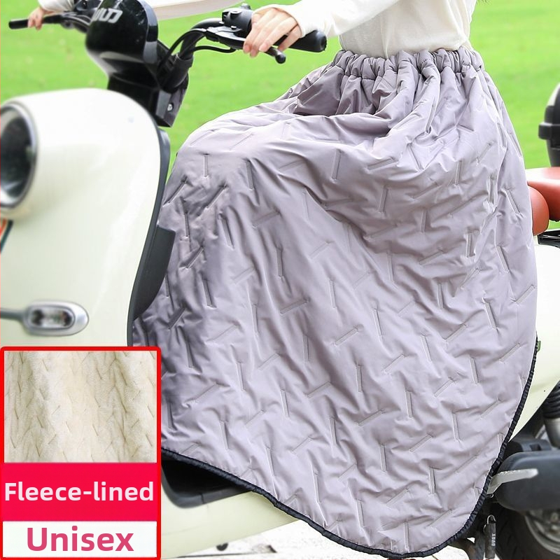Женски крачни покрития за електрически велосипед, ветроустойчиви и водоустойчиви, дебело подплатени флис с пола за есенно‑зимно каране