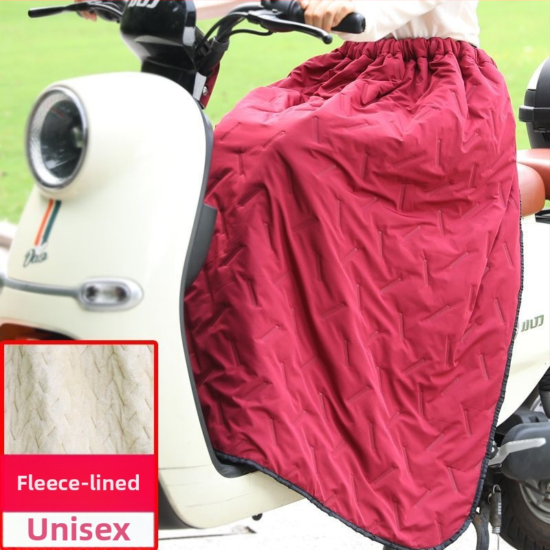 Женски крачни покрития за електрически велосипед, ветроустойчиви и водоустойчиви, дебело подплатени флис с пола за есенно‑зимно каране