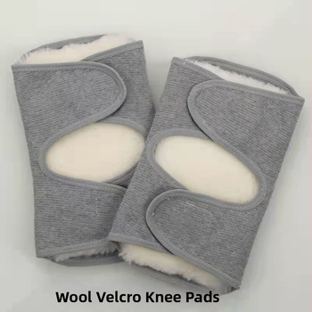 Коленни протектори с велкро от вълна за студено време – топлина от кашмирова смес, защита на коленете за мъже, жени и възрастни по време на колоездене (есен–зима, 2021)